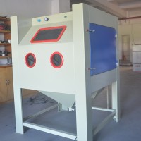 广东五金塑料小工件干式喷砂机 手动模具箱式喷砂机